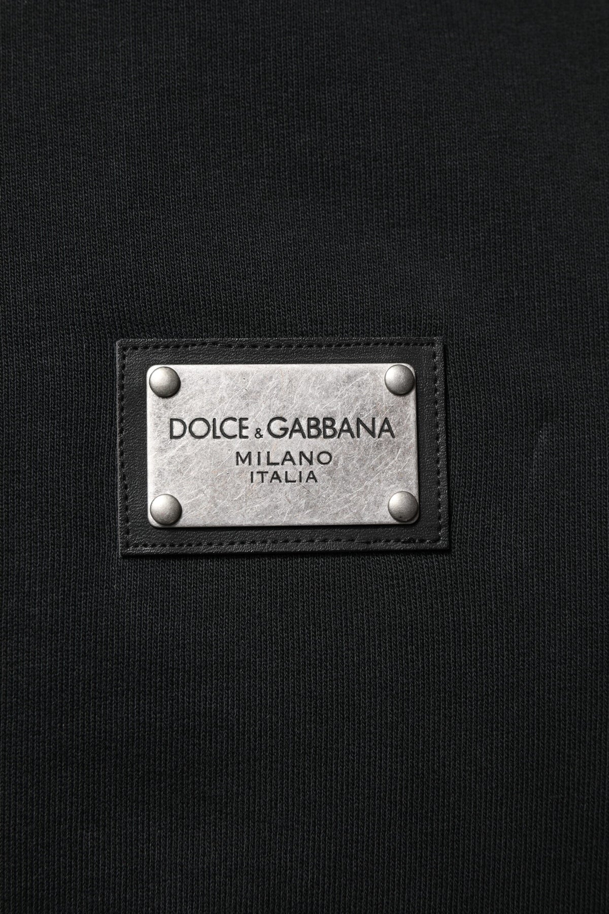 Dolce & Gabbana Black Logo Full Zip Hooded Men Sweatshirt Men's Sweater