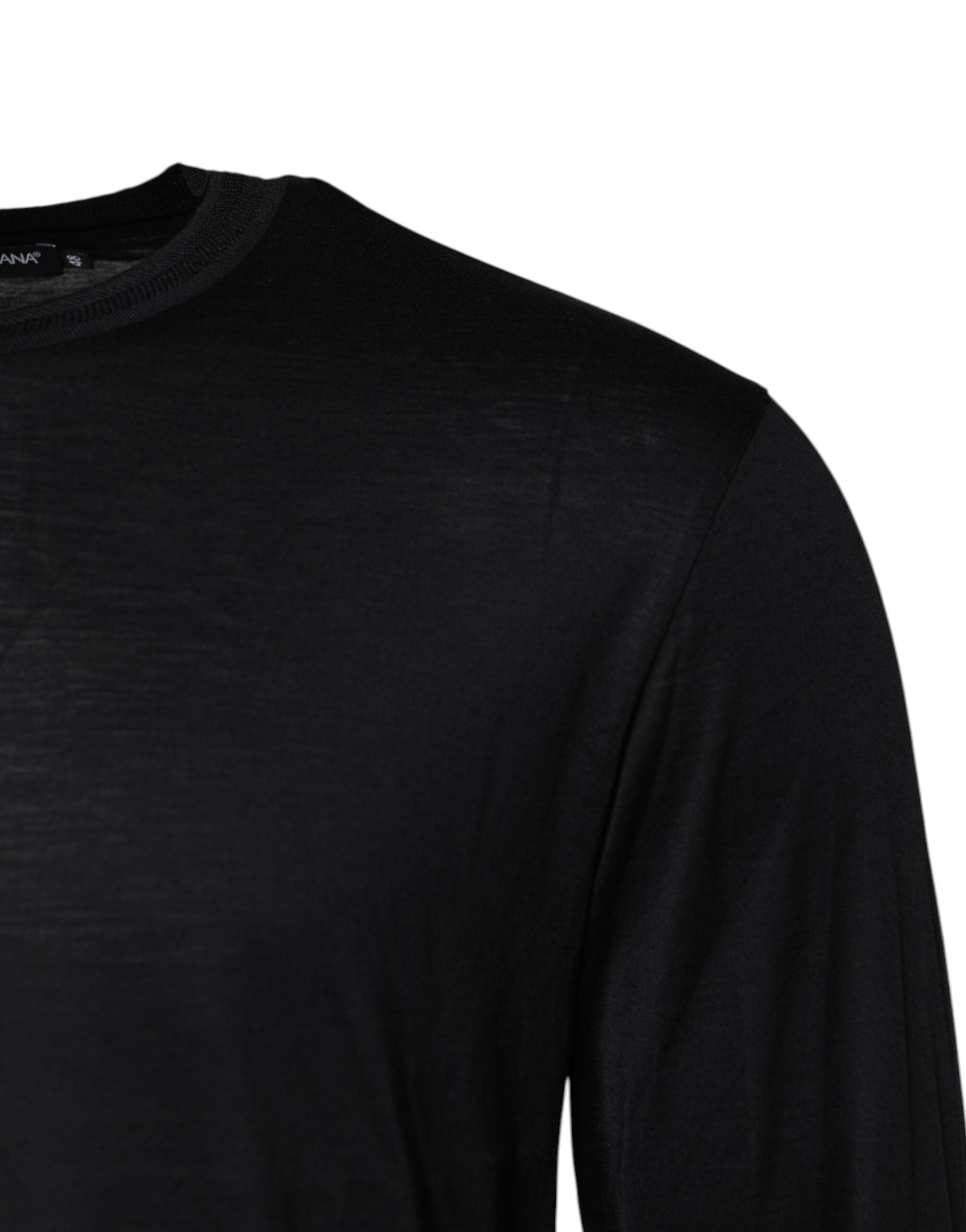 Dolce & Gabbana Dark Blue Silk Crew Neck Men Pullover Men's Sweater