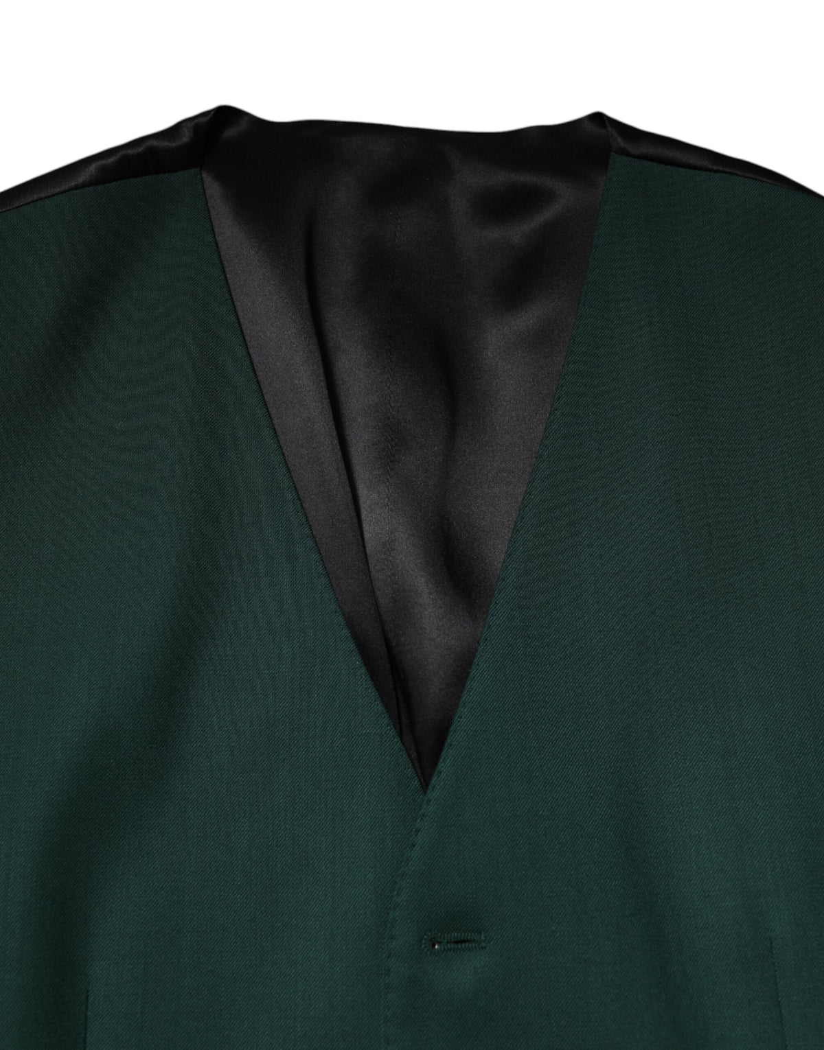 Dolce & Gabbana Green Wool Dress Formal Men Waistcoat Men's Vest