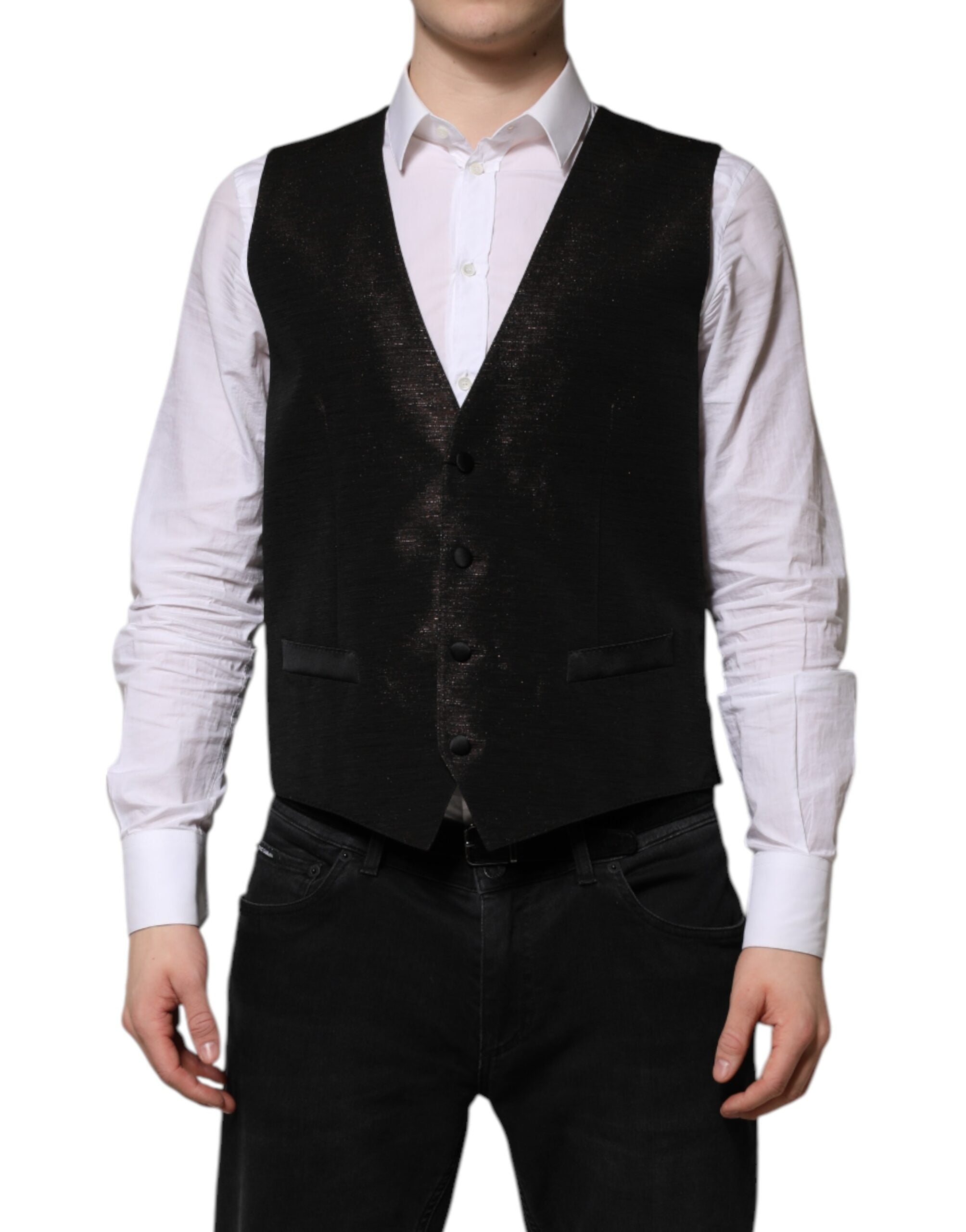 Dolce & Gabbana Dark Brown Dress Formal Men Waistcoat Men's Vest