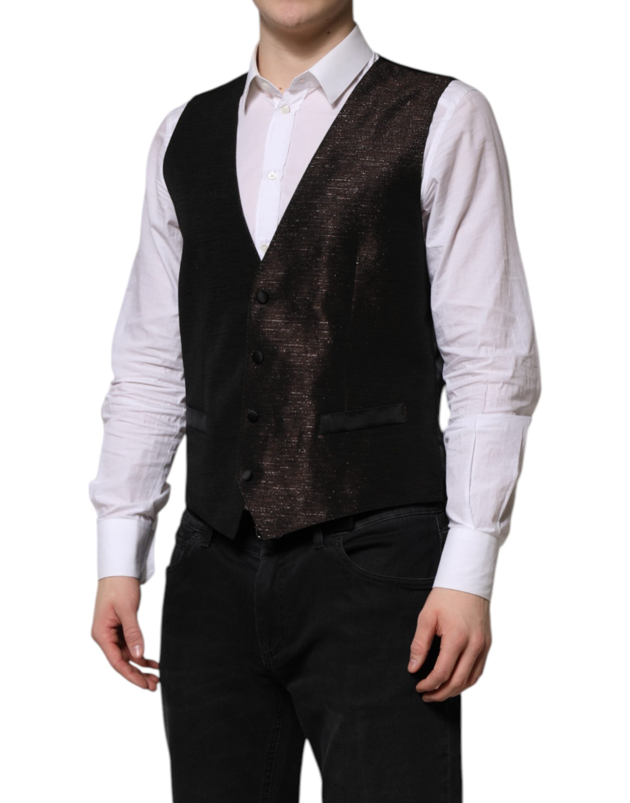 Dolce & Gabbana Dark Brown Dress Formal Men Waistcoat Men's Vest