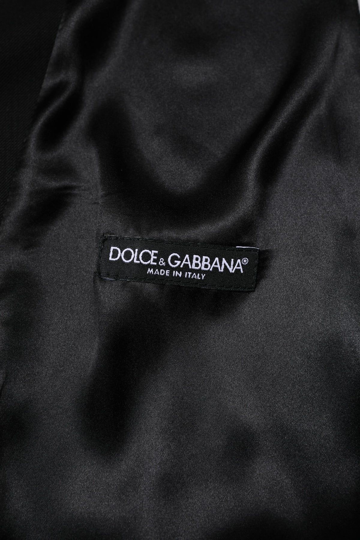 Dolce & Gabbana Black Wool Dress Formal Men Waistcoat Men's Vest