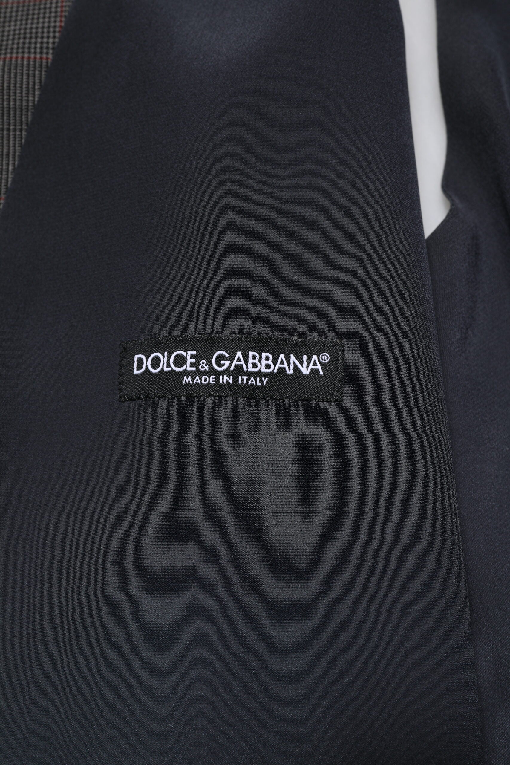 Dolce & Gabbana Gray Plaid Wool Formal Dress Waistcoat Men's Vest
