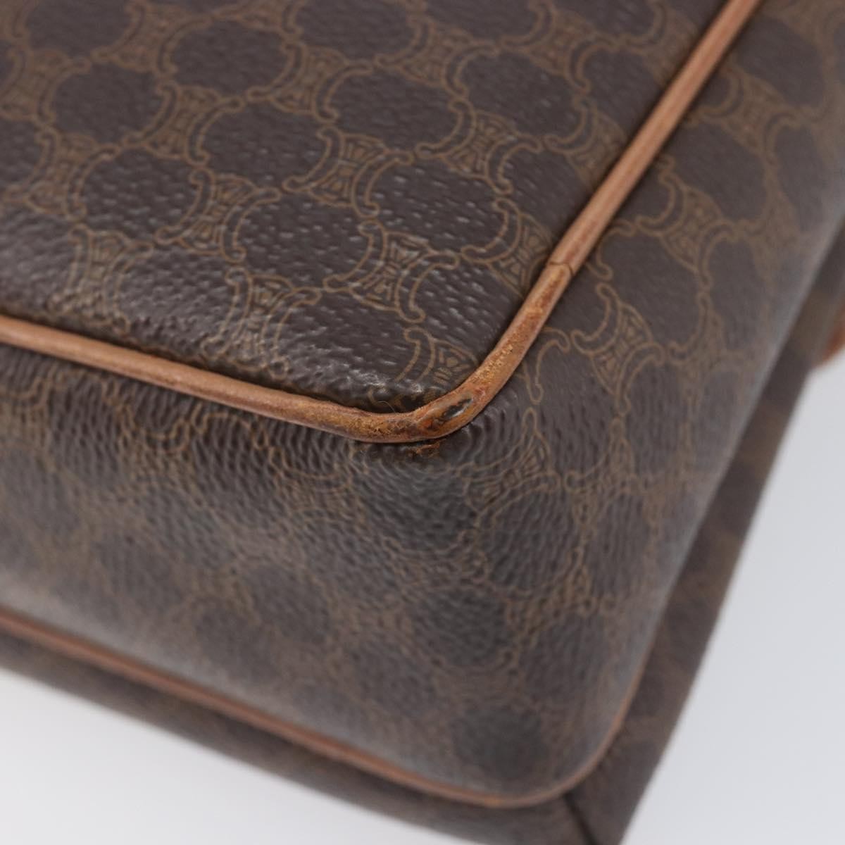 Celine Macadam Shoulder Canvas Brown Canvas Crossbody Bag Bag (Pre-Owned)