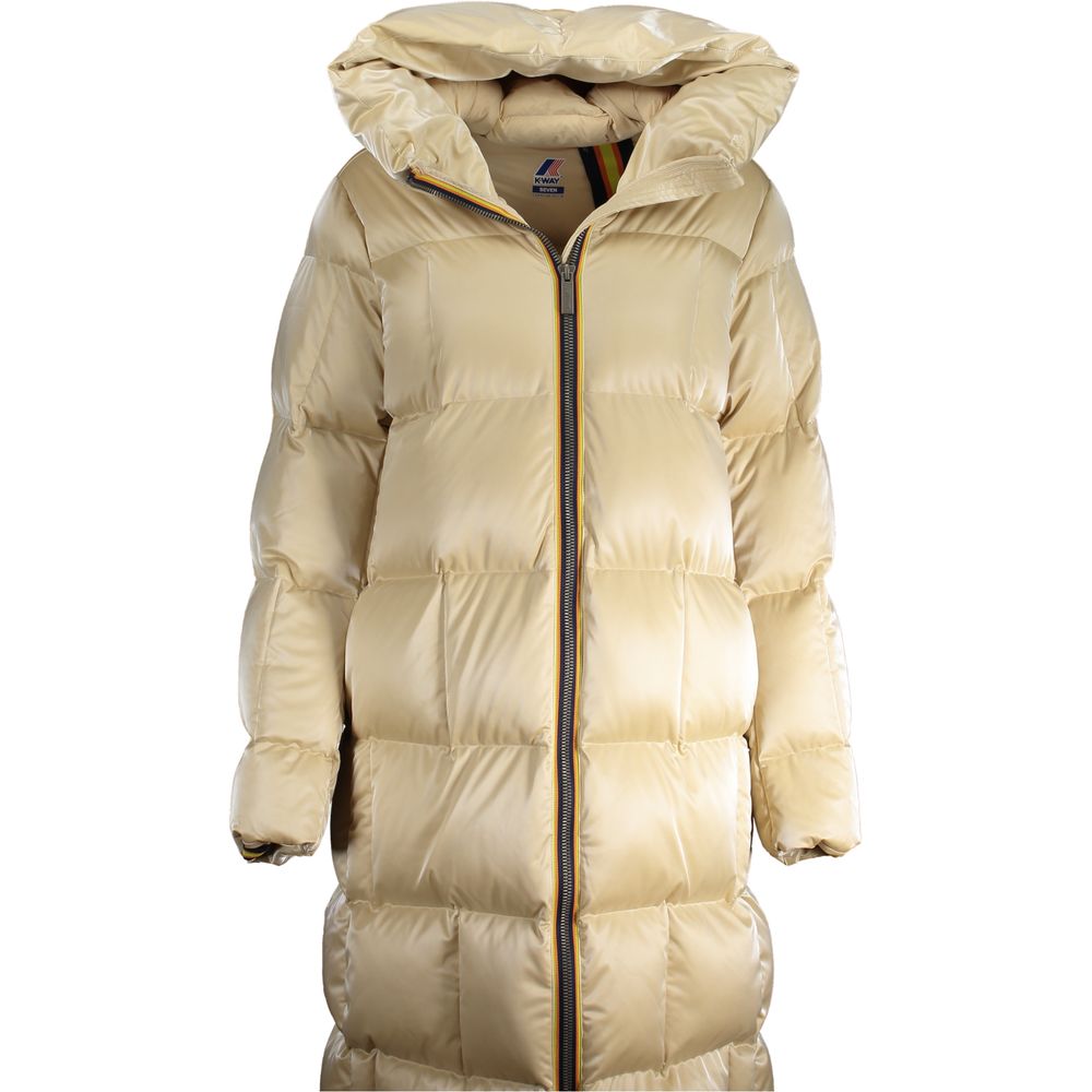 K-WAY Beige Polyester Women's Quilted Women's Jacket