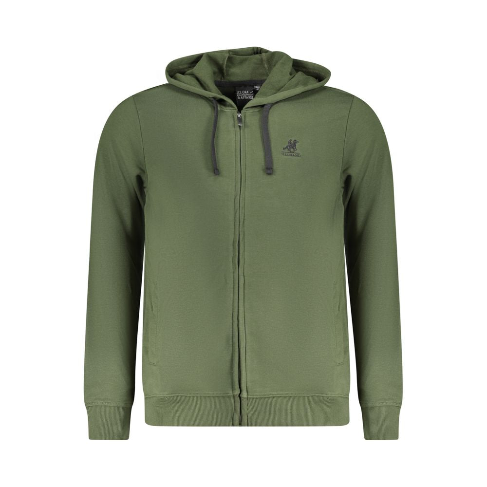 U.S. Grand Polo Green Cotton Men's Sweater
