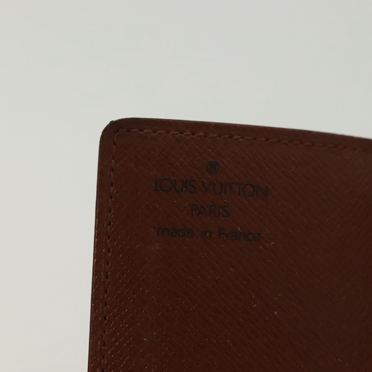Louis Vuitton Porte Cartes Pression Card Case Monogram Canvas Brown Canvas Card Holders Accessory (Pre-Owned)