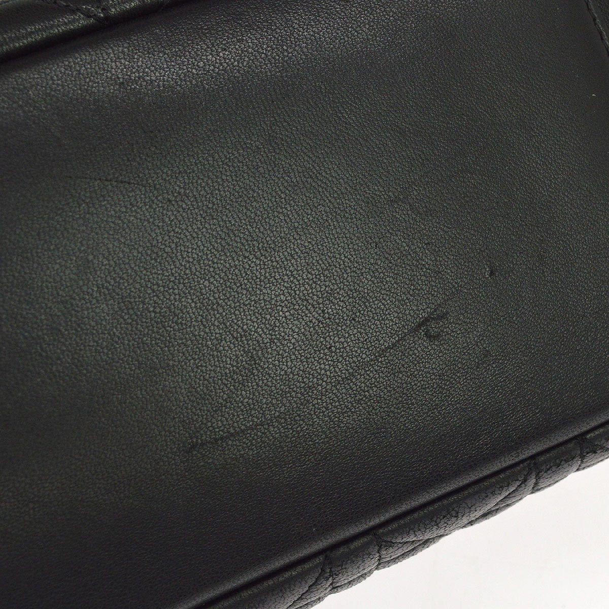 Christian Dior Black Cannage Leather Black Leather Shoulder Bag Bag (Pre-Owned)