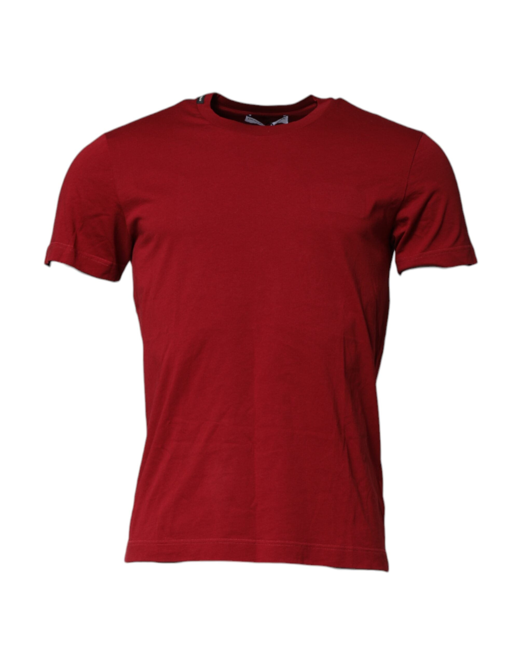 Dolce & Gabbana Red Cotton Short Sleeves Crew Neck Men's T-shirt (Pre-Owned)