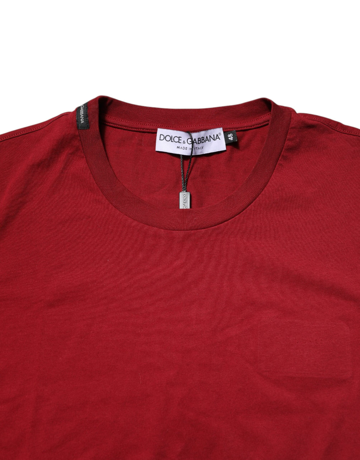 Dolce & Gabbana Red Cotton Short Sleeves Crew Neck Men's T-shirt (Pre-Owned)