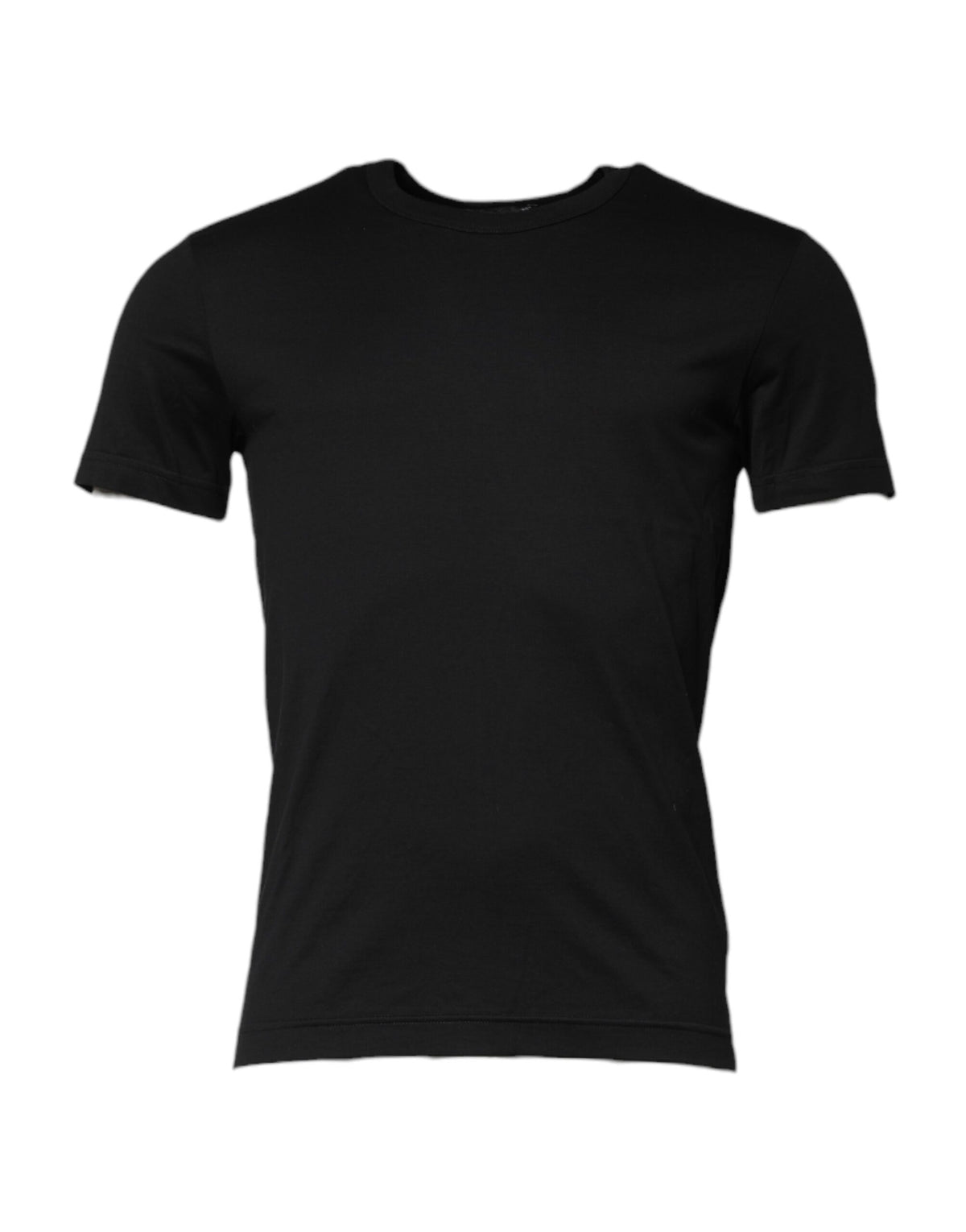 Dolce & Gabbana Black Cotton Short Sleeves Round Neck Men's T-shirt