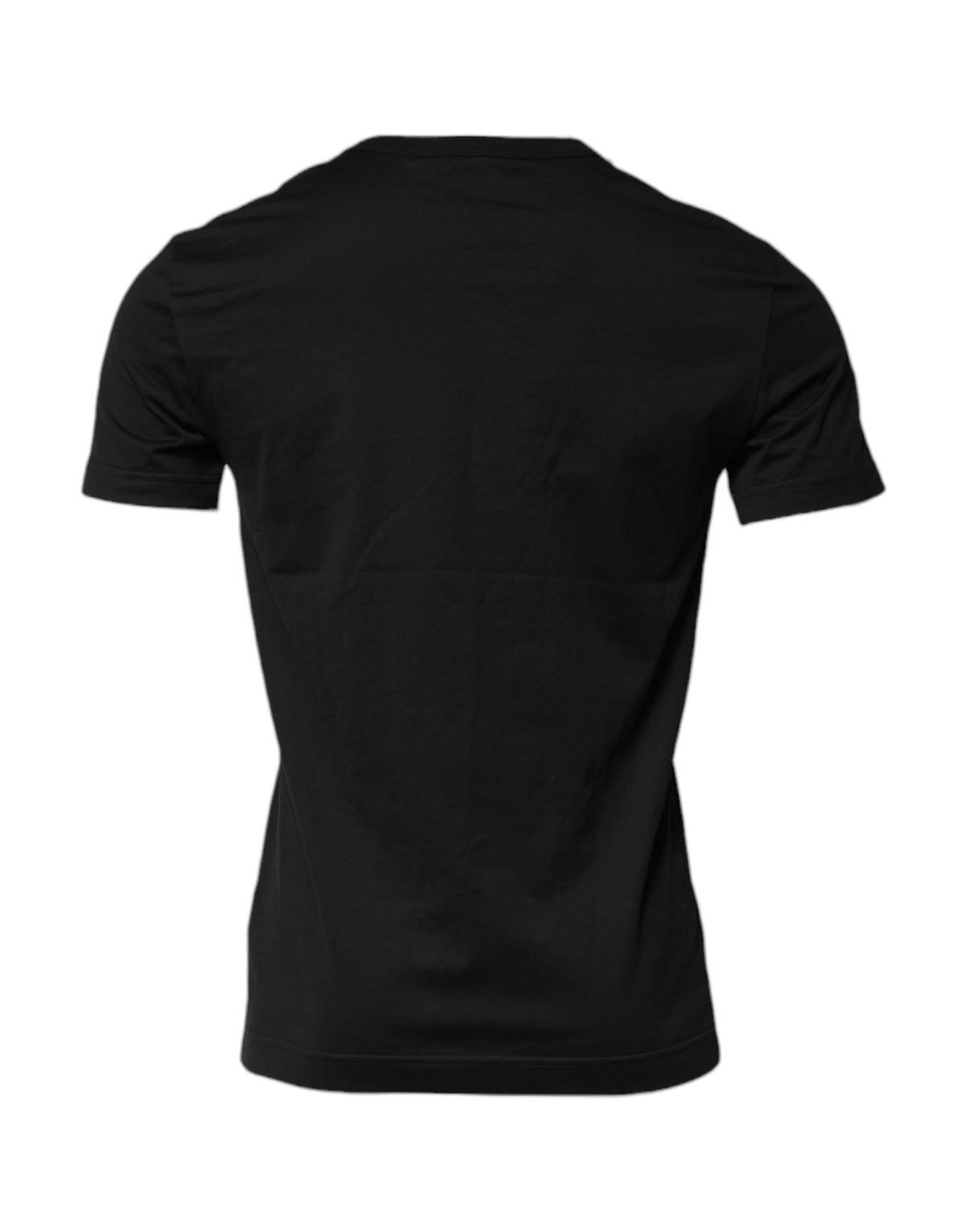 Dolce & Gabbana Black Cotton Short Sleeves Round Neck Men's T-shirt