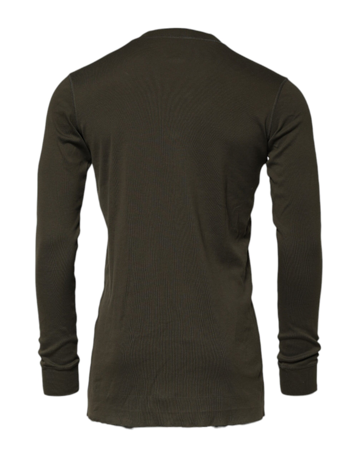 Dolce & Gabbana Dark Green Long Sleeves Crew Neck Men's T-shirt