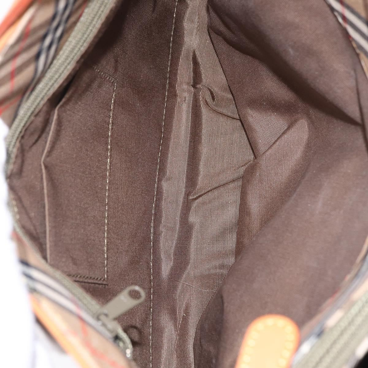 Burberry Shoulder Bag Nova Check Coated Canvas Khaki Canvas Shoulder Bag Bag (Pre-Owned)