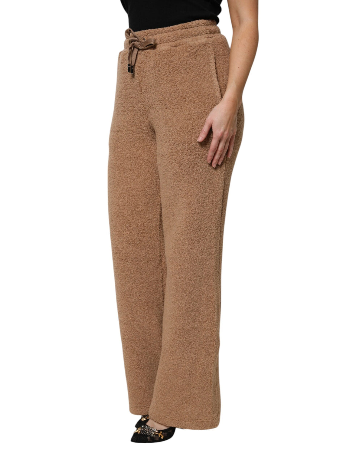 Dolce & Gabbana Brown Logo Plaque SweatWomen's Straight Women's Pants (Pre-Owned)