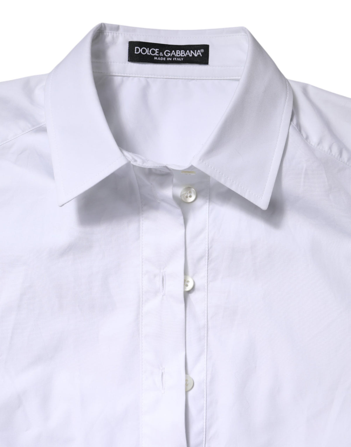 Dolce & Gabbana White Cotton Short Sleeves Collared Polo Women's Top