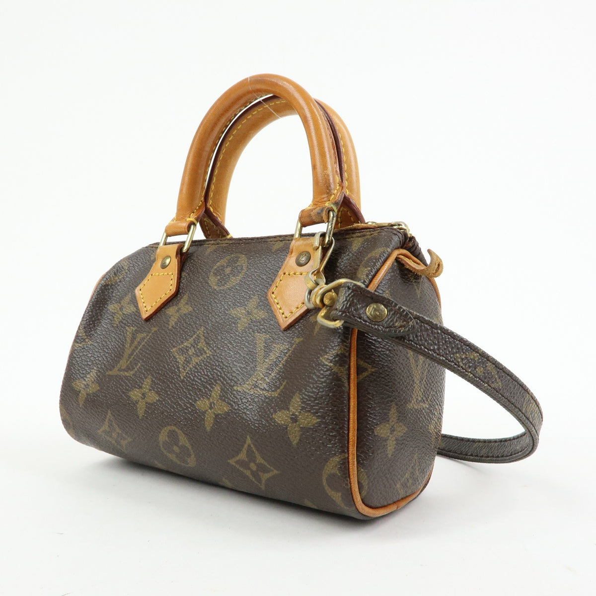 Louis Vuitton Speedy Mini Hl Monogram Canvas Brown Canvas Handbag (Pre-Owned)