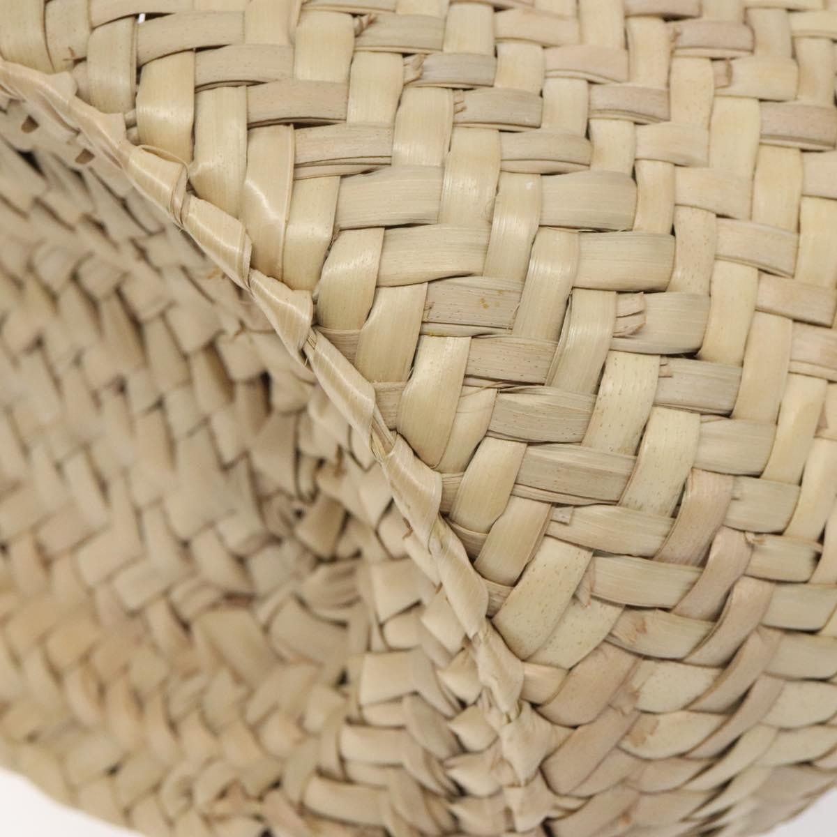 Loewe Basket Tote Raffia Beige Wood Bag (Pre-Owned)