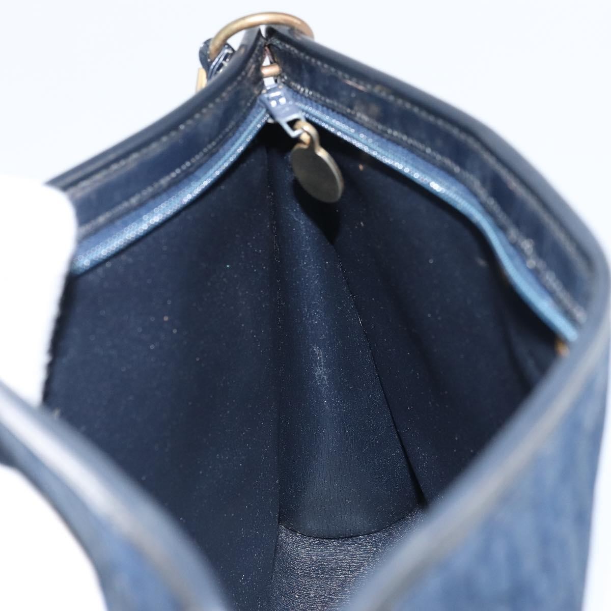 Christian Dior Vintage Cd Trotter Canvas Navy Canvas Shoulder Bag Bag (Pre-Owned)