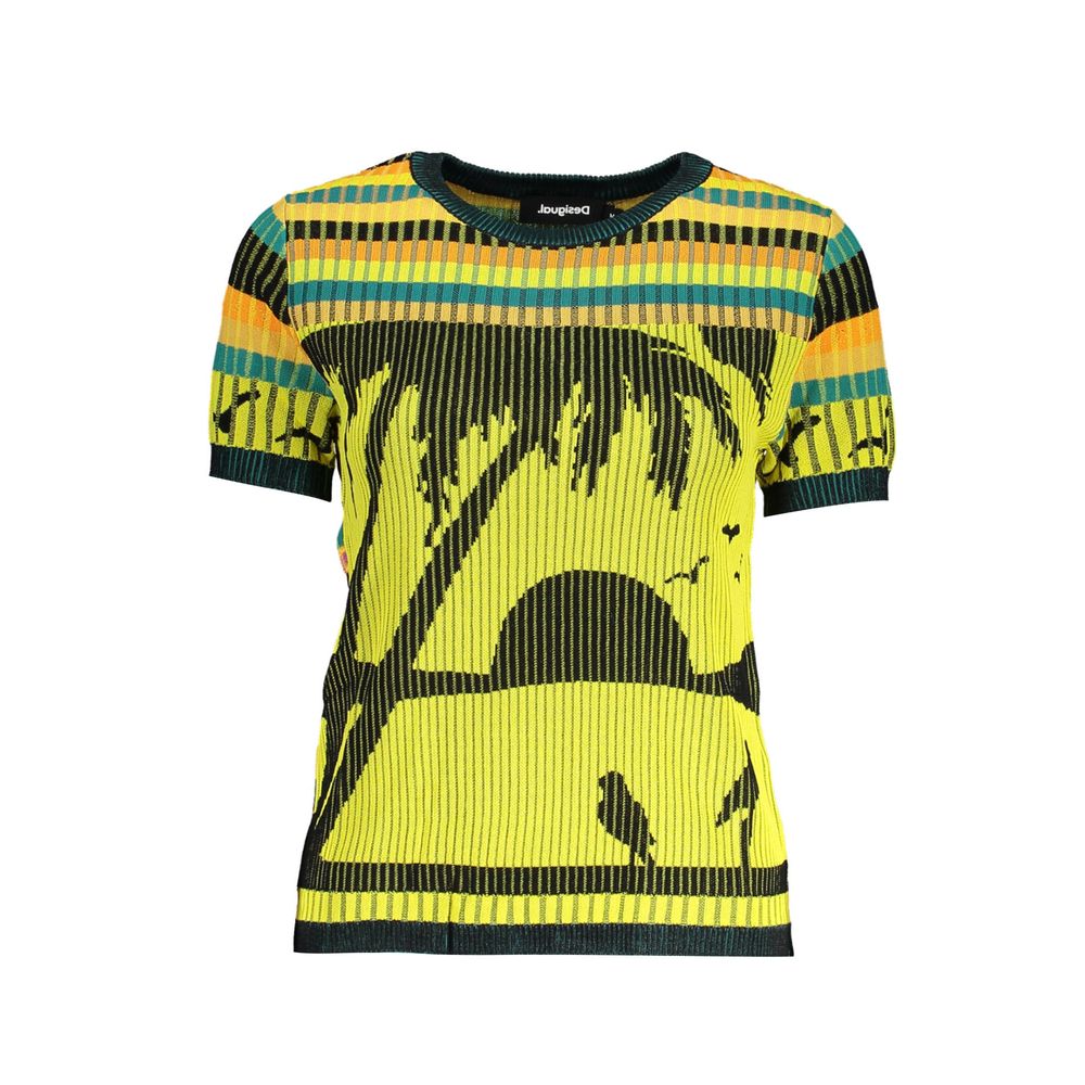 Desigual Giallo Viscosa Women's Women's Sweater