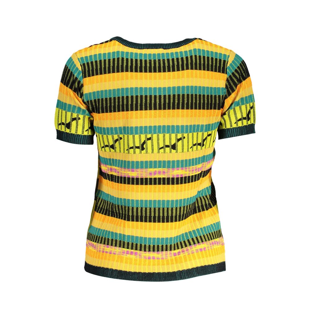 Desigual Giallo Viscosa Women's Women's Sweater