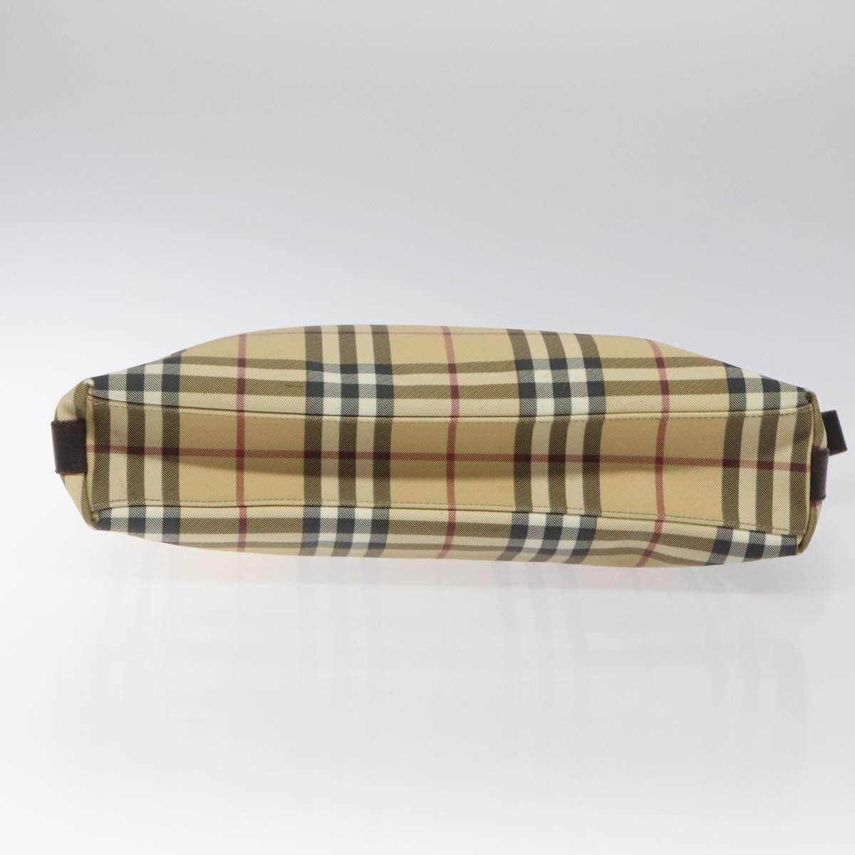 Burberry Nova Check Canvas And Leather Beige Canvas Shoulder Bag Bag (Pre-Owned)
