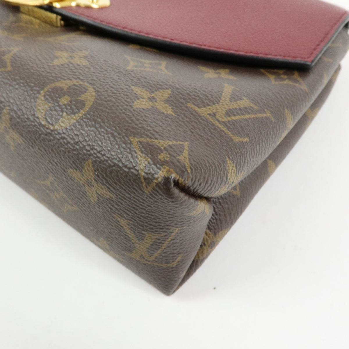 Louis Vuitton Saint Placide Monogram Canvas And Leather Brown Canvas Handbag (Pre-Owned)