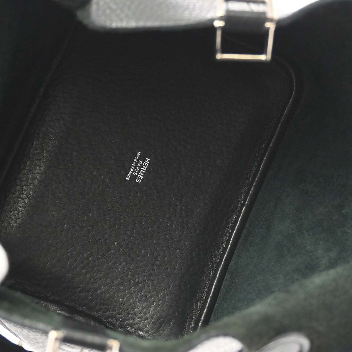 Hermes Picotin Lock Clemence Black Leather Handbag (Pre-Owned)