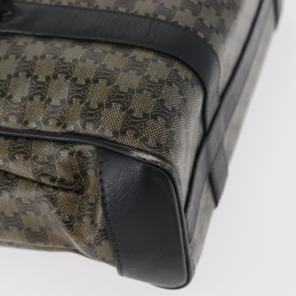 Celine Vintage Macadam Canvas And Leather Black Canvas Shoulder Bag Bag (Pre-Owned)