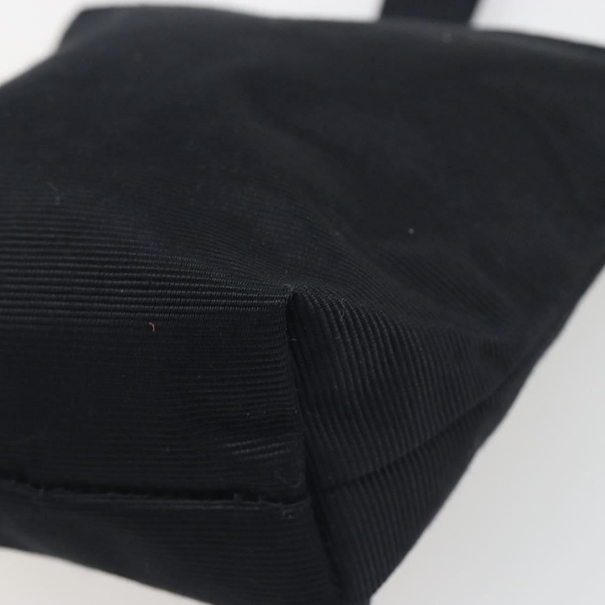 Celine Circle Logo Pouch Canvas Black Canvas Clutche & Pouche Bag (Pre-Owned)
