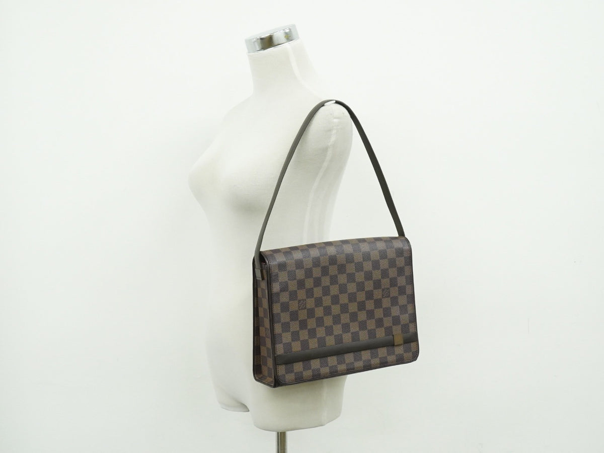Louis Vuitton Tribeca Carre Damier Ebene Brown Canvas Shoulder Bag Bag (Pre-Owned)
