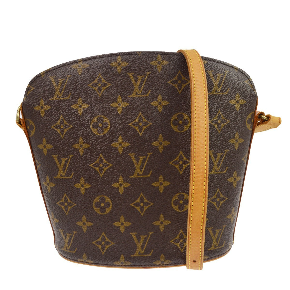 Louis Vuitton Drouot Monogram Canvas Brown Canvas Handbag (Pre-Owned)