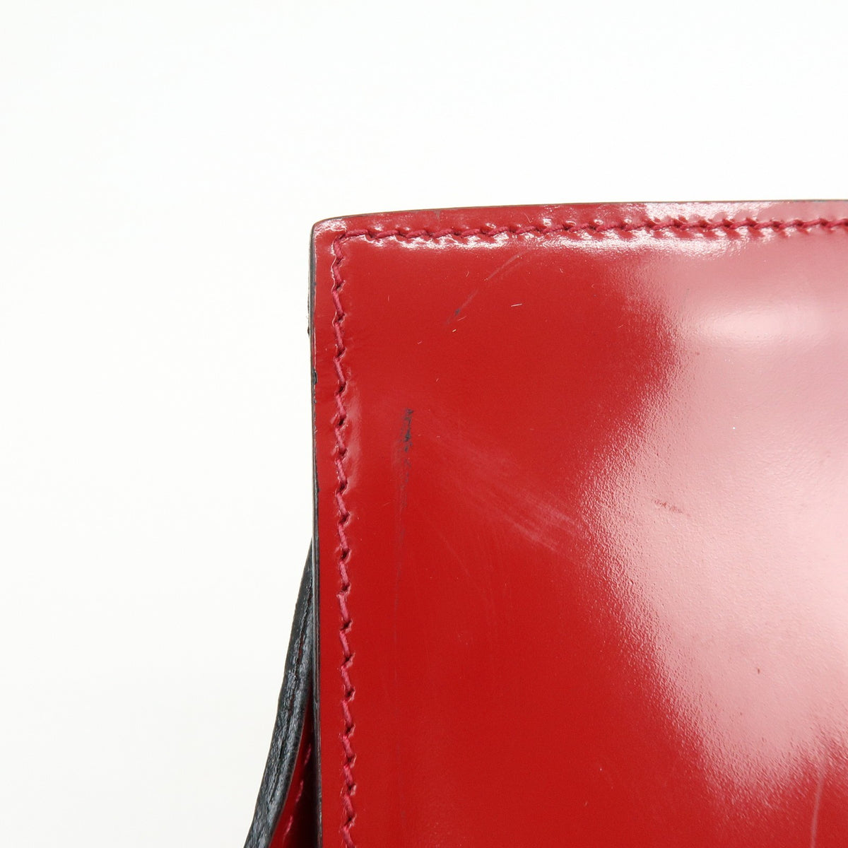 Salvatore Ferragamo Shoulder Bag Patent Leather Red Patent_Leather Shoulder Bag Bag (Pre-Owned)