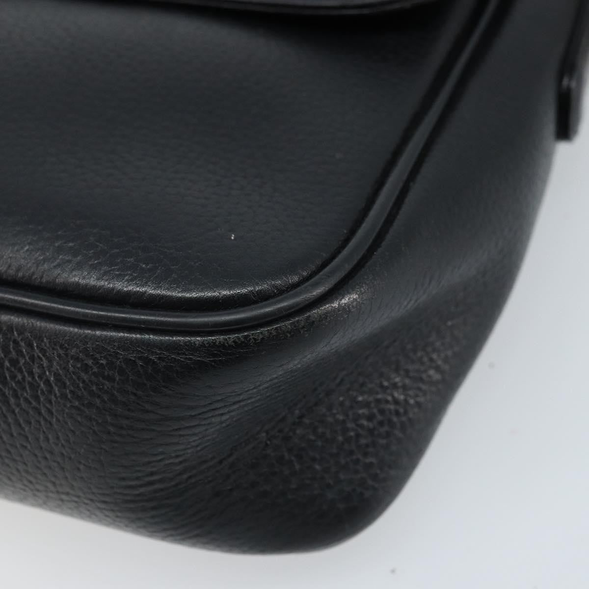 MCM Vintage Vicetos Leather Black Leather Shoulder Bag Bag (Pre-Owned)