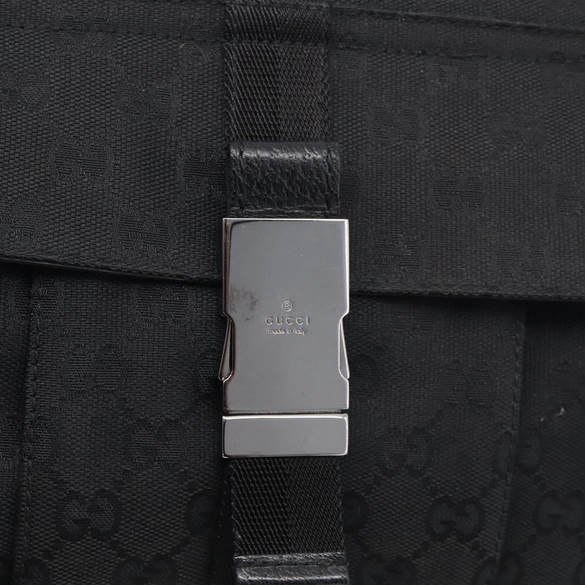 Gucci Shoulder Canvas Black Canvas Shoulder Bag Bag (Pre-Owned)