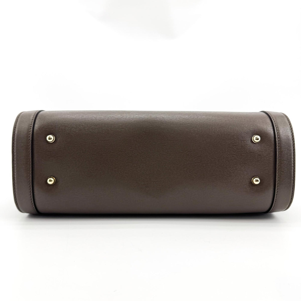 Gucci Bamboo Bullet Top Handle Leather Brown Leather Handbag (Pre-Owned)
