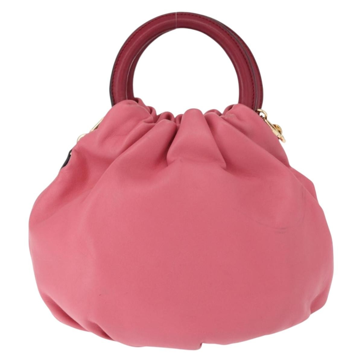 Loewe Bounce Lambskin Pink Leather Handbag (Pre-Owned)