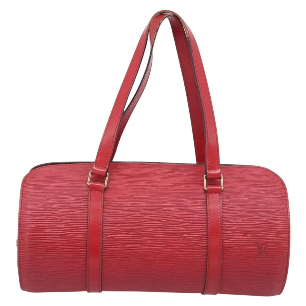 Louis Vuitton Soufflot Epi Leather Red Leather Tote Bag Bag (Pre-Owned)
