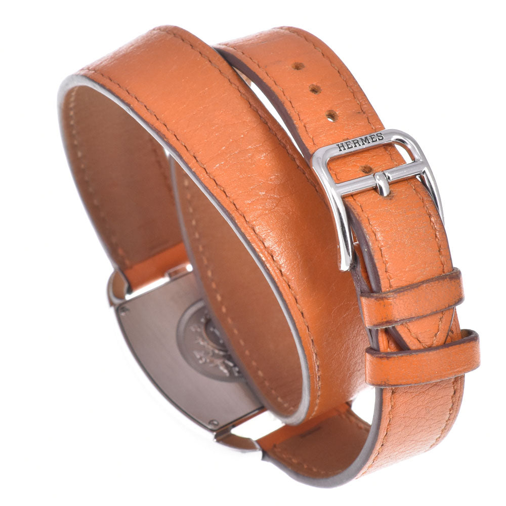 Hermes Cape Cod Quartz Stainless Steel And Leather Watch (Pre-Owned)