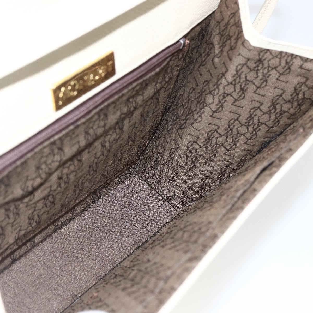 Saint Laurent Vintage Leather Ecru Leather Shoulder Bag Bag (Pre-Owned)