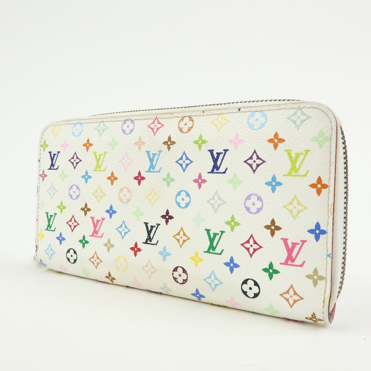 Louis Vuitton Zippy Monogram Multicolor White Canvas Wallets Accessory (Pre-Owned)