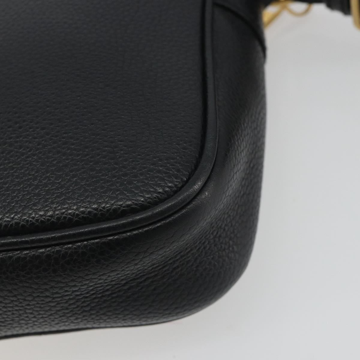 Gucci Logo Zip Messenger Printed Leather Black Leather Clutche & Pouche Bag (Pre-Owned)