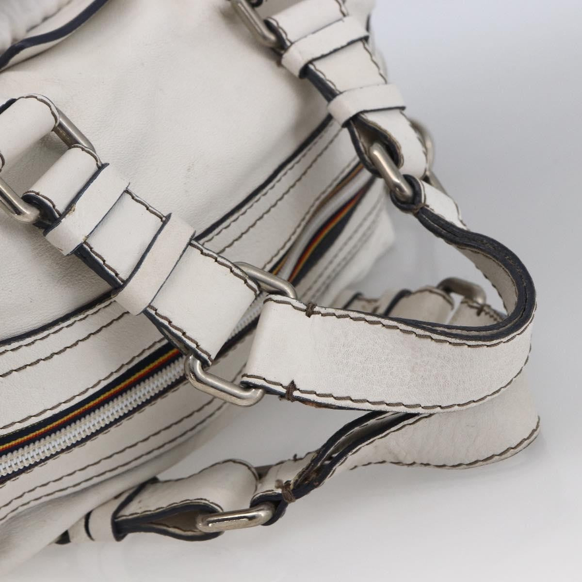 Chloe Handbag Leather White Leather Handbag (Pre-Owned)