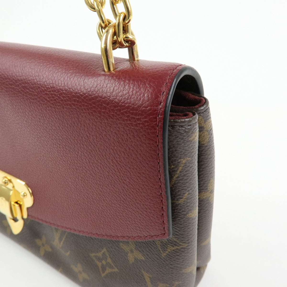 Louis Vuitton Saint Placide Monogram Canvas And Leather Brown Canvas Handbag (Pre-Owned)