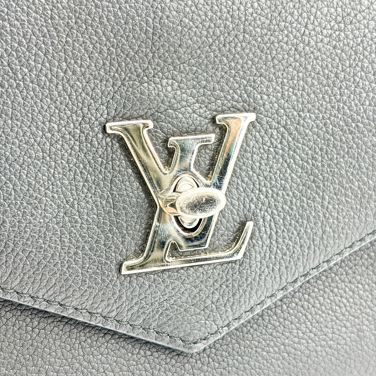 Louis Vuitton Mylockme Leather Black Leather Handbag (Pre-Owned)