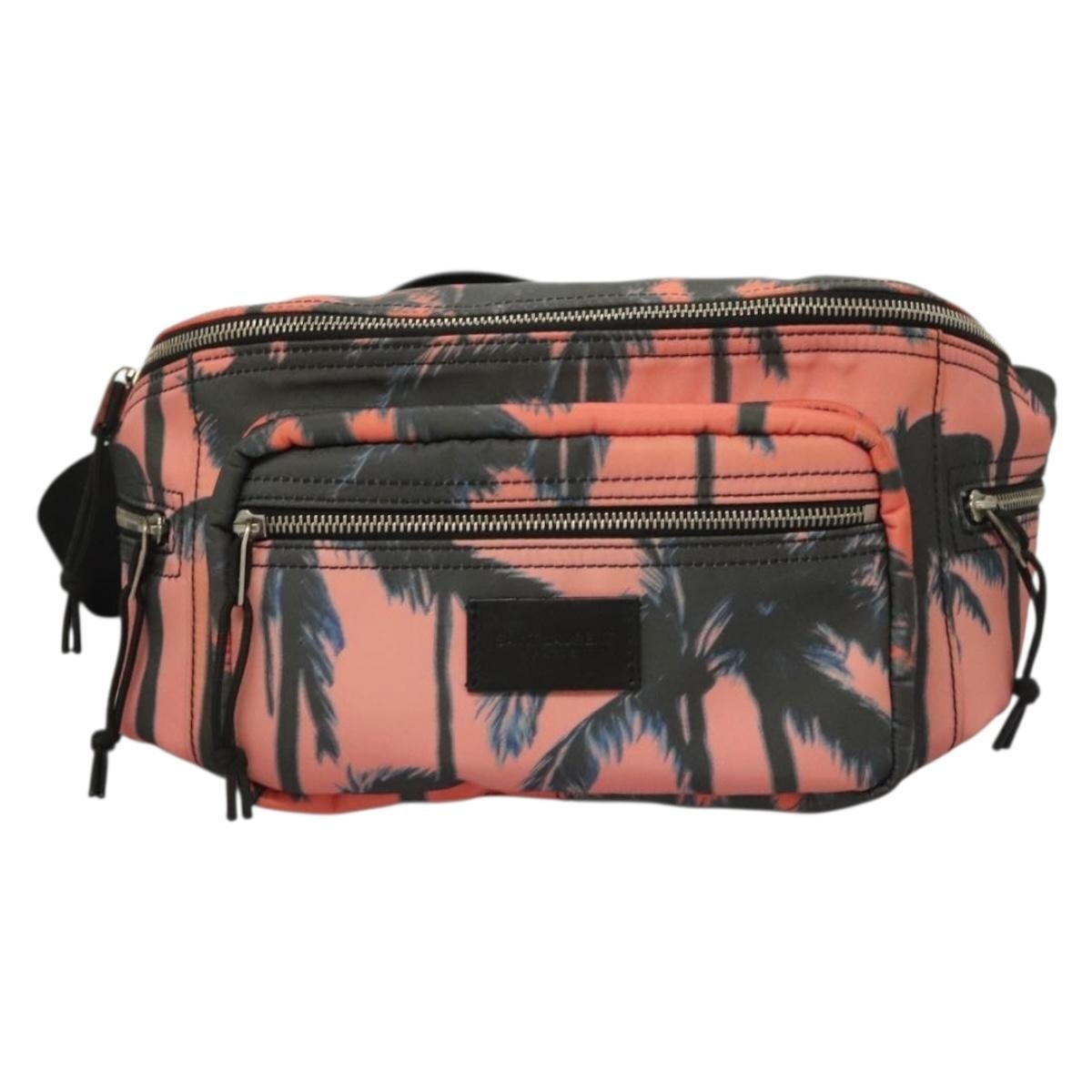 Saint Laurent Front Pocket Waist Printed Nylon Pink Nylon Shoulder Bag Bag (Pre-Owned)