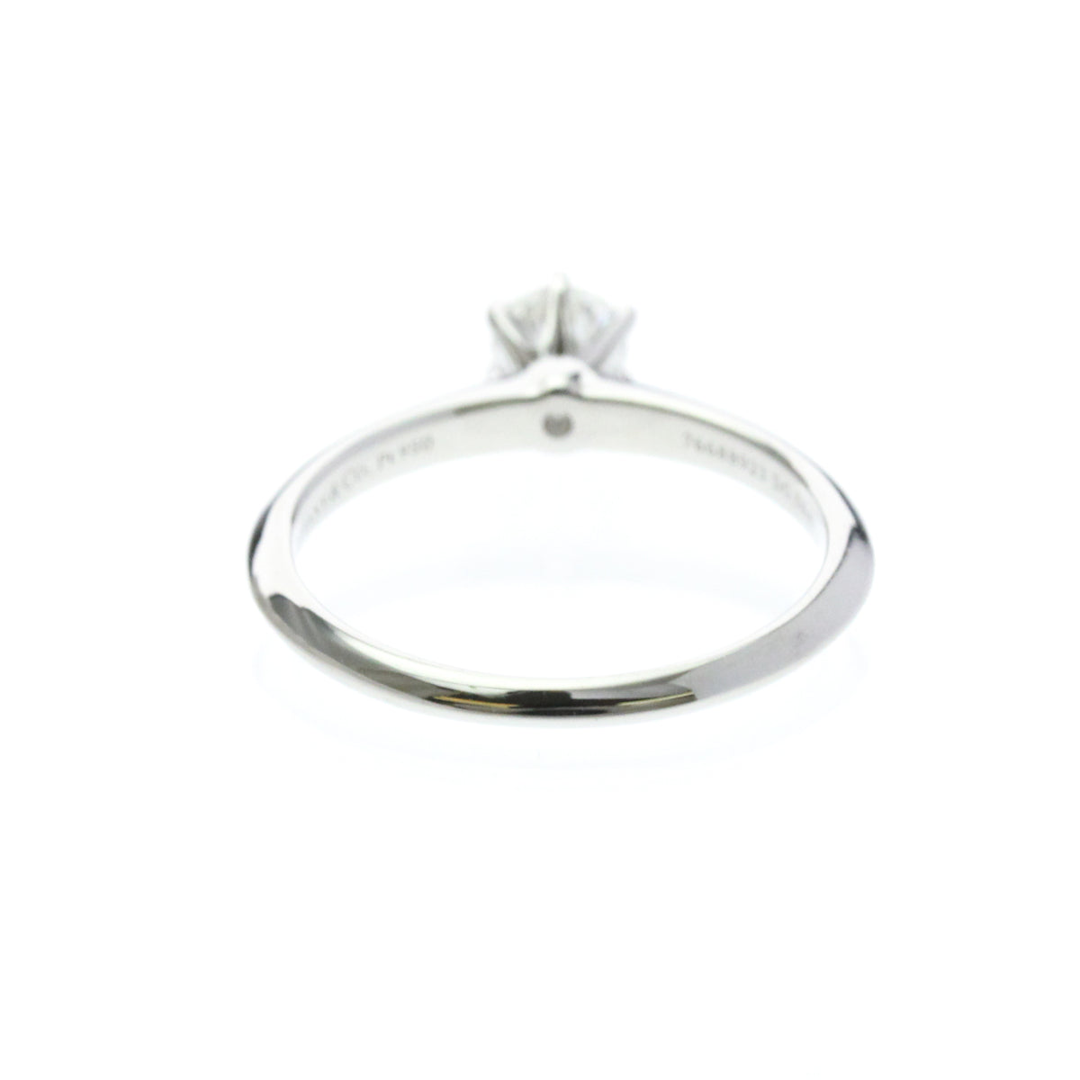 Tiffany & Co. Tiffany Setting Solitaire Platinum With Rbc Diamond G/Vvs2 Silver Platinum Ring Jewelry (Pre-Owned)