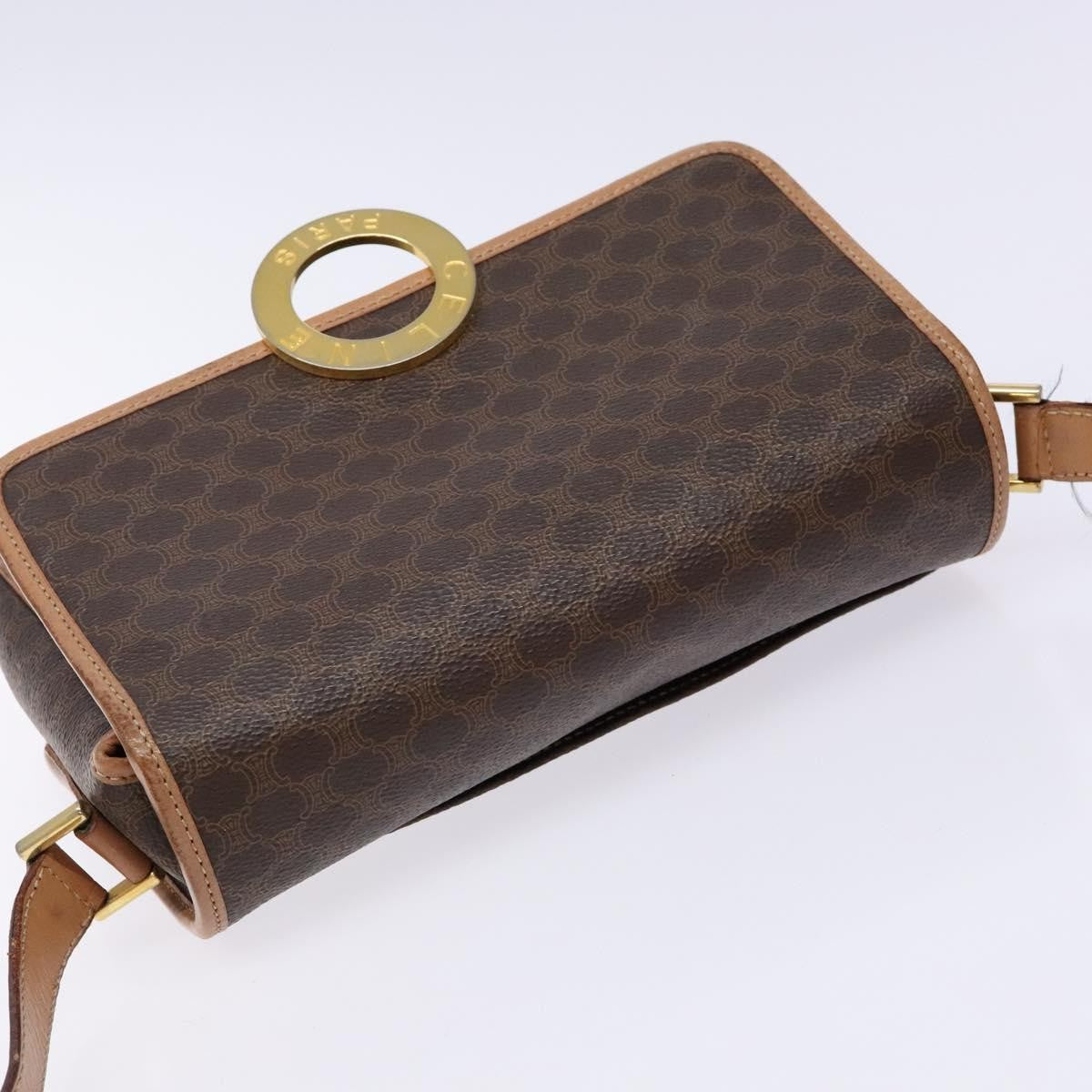 Celine Vintage Macadam Canvas Brown Canvas Bag (Pre-Owned)
