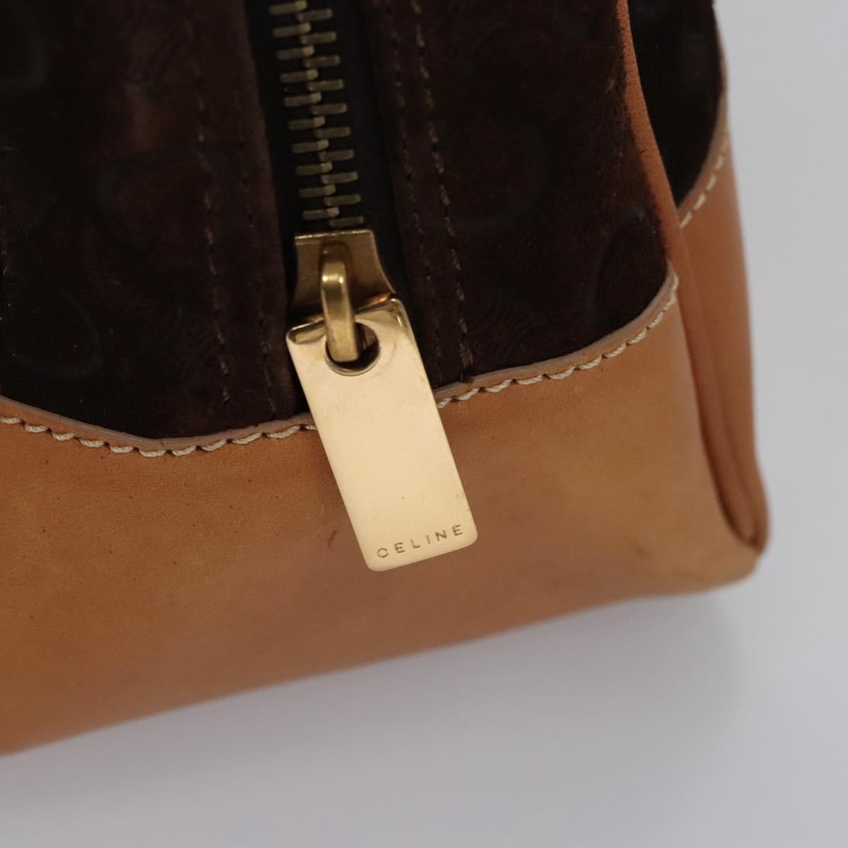 Celine C Macadam Canvas Brown Canvas Handbag (Pre-Owned)