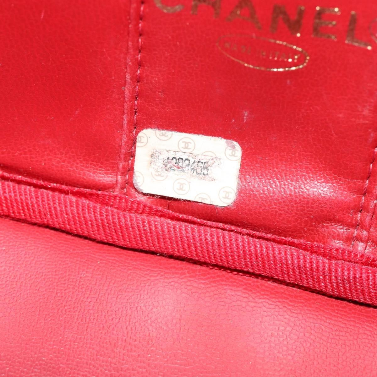 Chanel Vintage Timeless Cosmetic Case Caviar Red Leather Clutche & Pouche Bag (Pre-Owned)